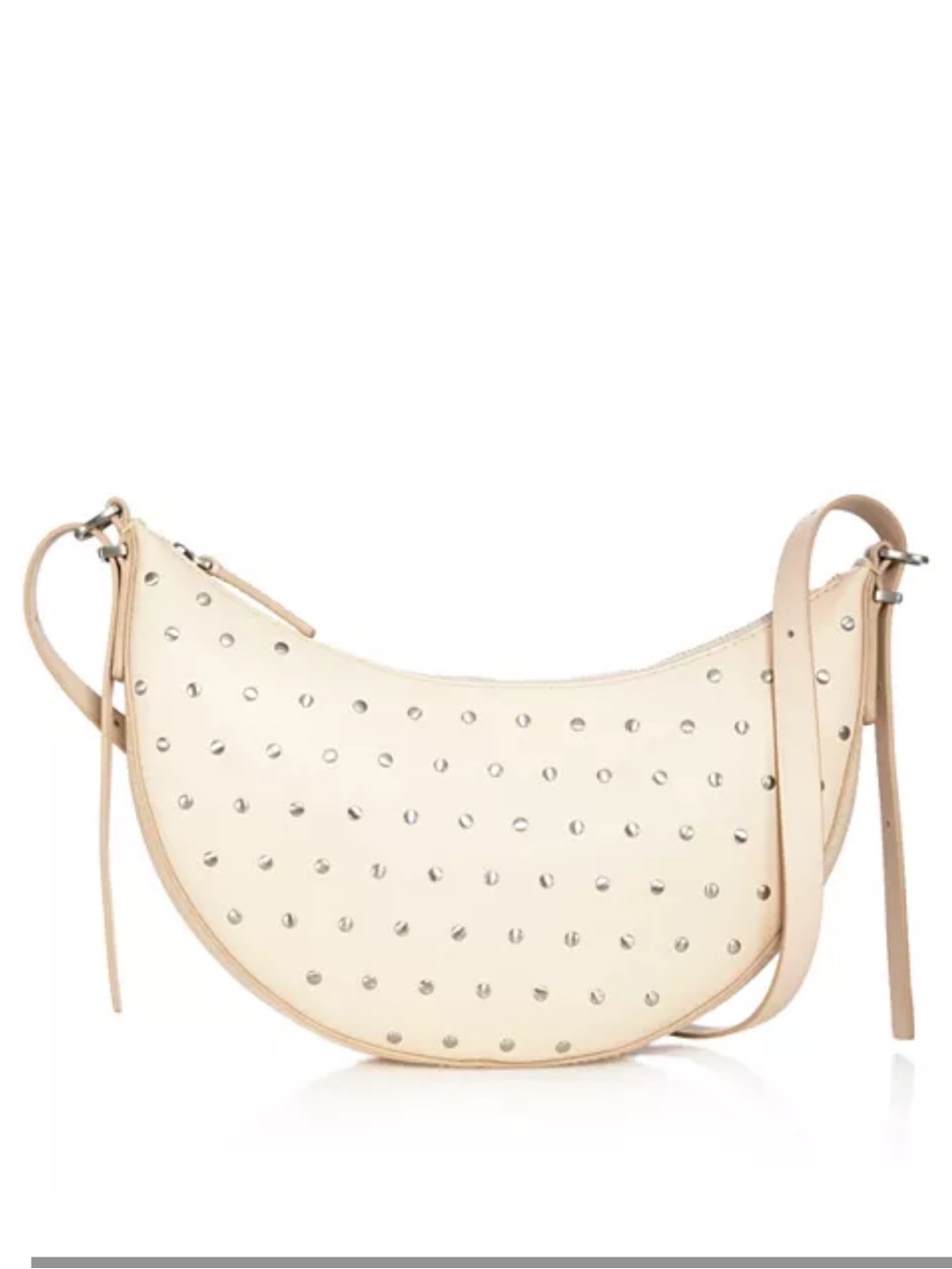 Madewell Crescent Sling Studded Cream Cow Leather Bag Crossbody Purse. SOLD OUT!